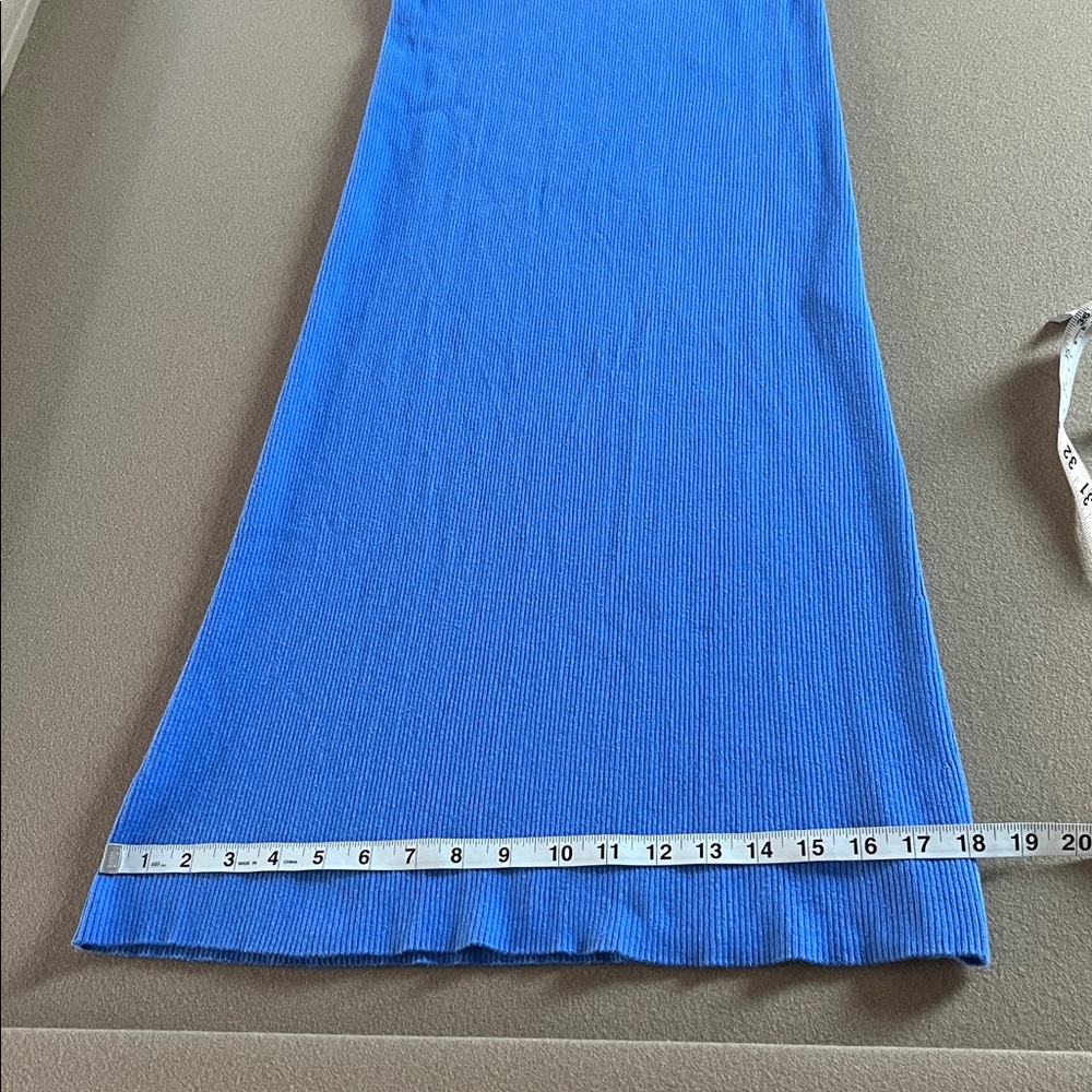 Spell Blue Ribbed Midi Dress - Picture 7 of 9